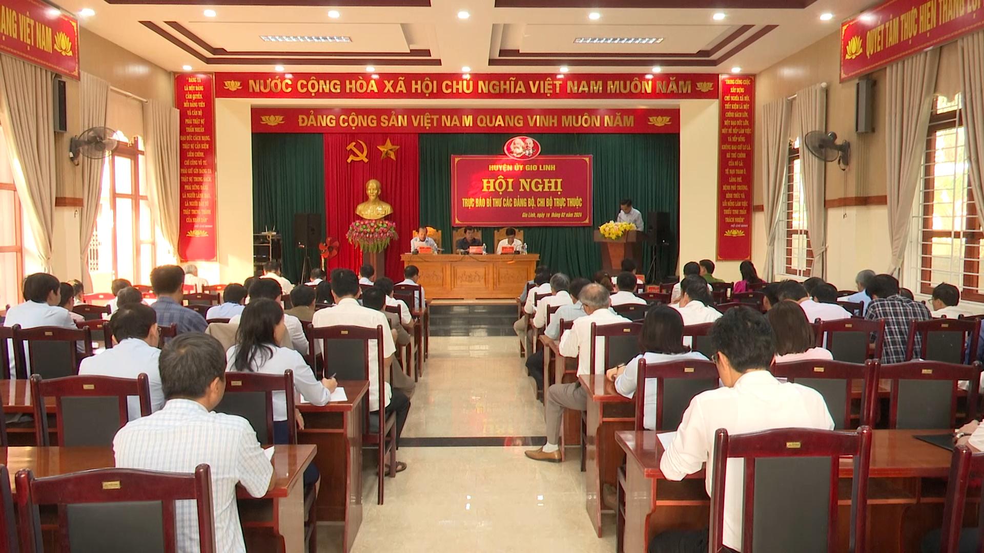 Huyện ủy Gio Linh tổ chức Hội nghị trực báo Bí thư các Đảng bộ, Chi bộ trực thuộc