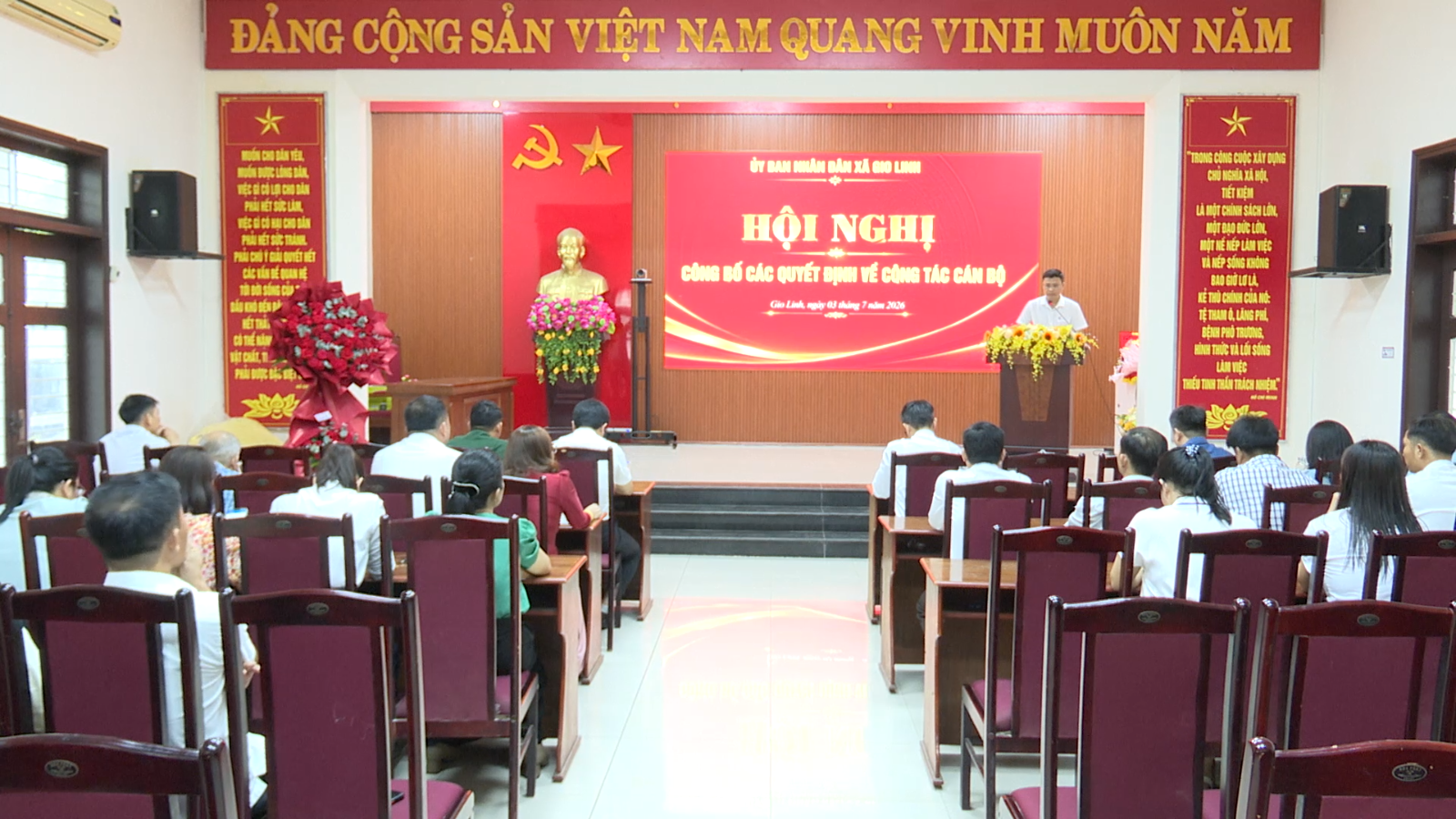 UBND xã Gio Linh tổ chức Hội nghị công bố quyết định bổ nhiệm Giám đốc Trung tâm phục vụ hành chính...