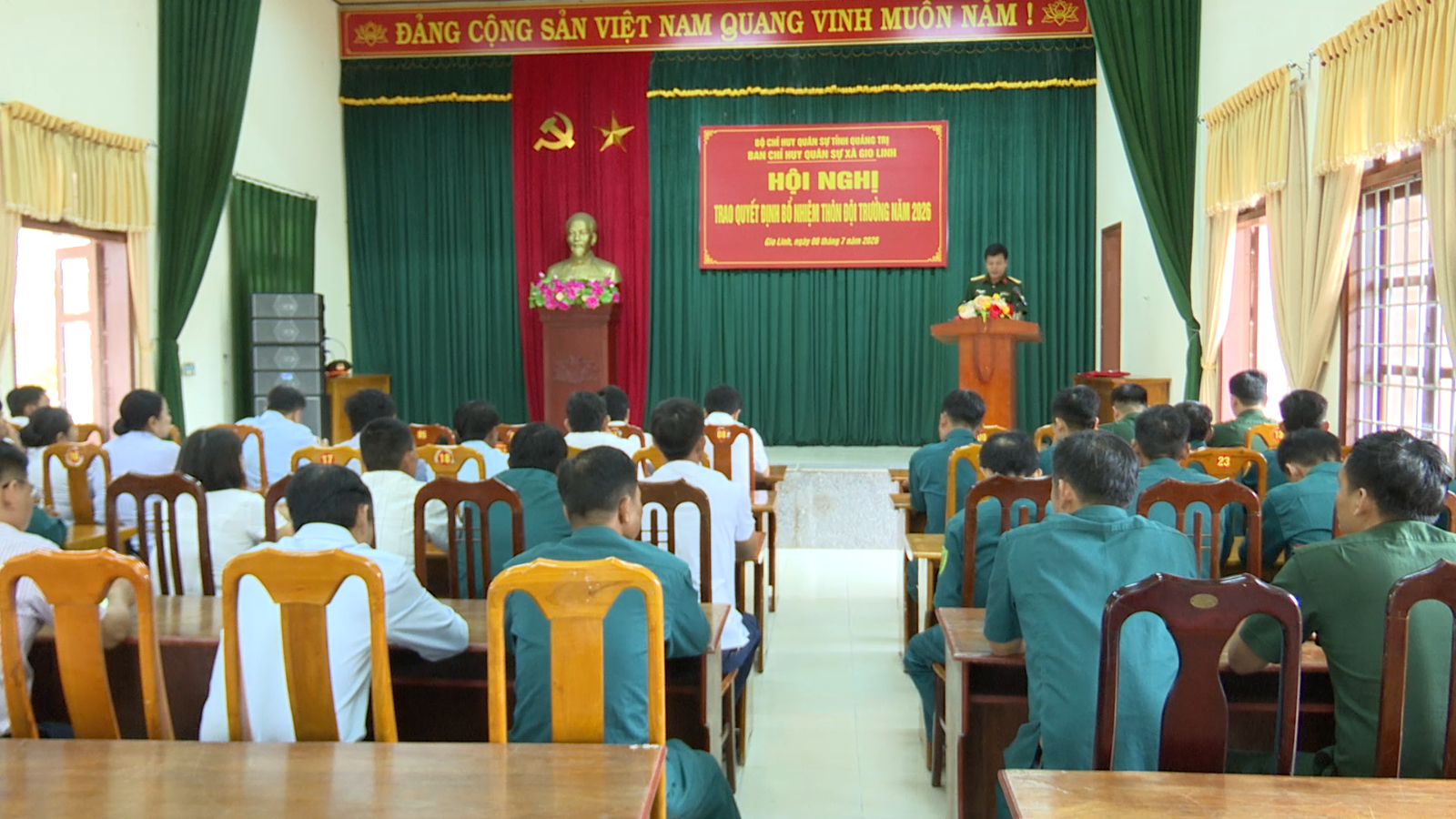 BCH Quân sự xã Gio Linh tổ chức Hội nghị trao quyết định bổ nhiệm Thôn đội trưởng năm 2026