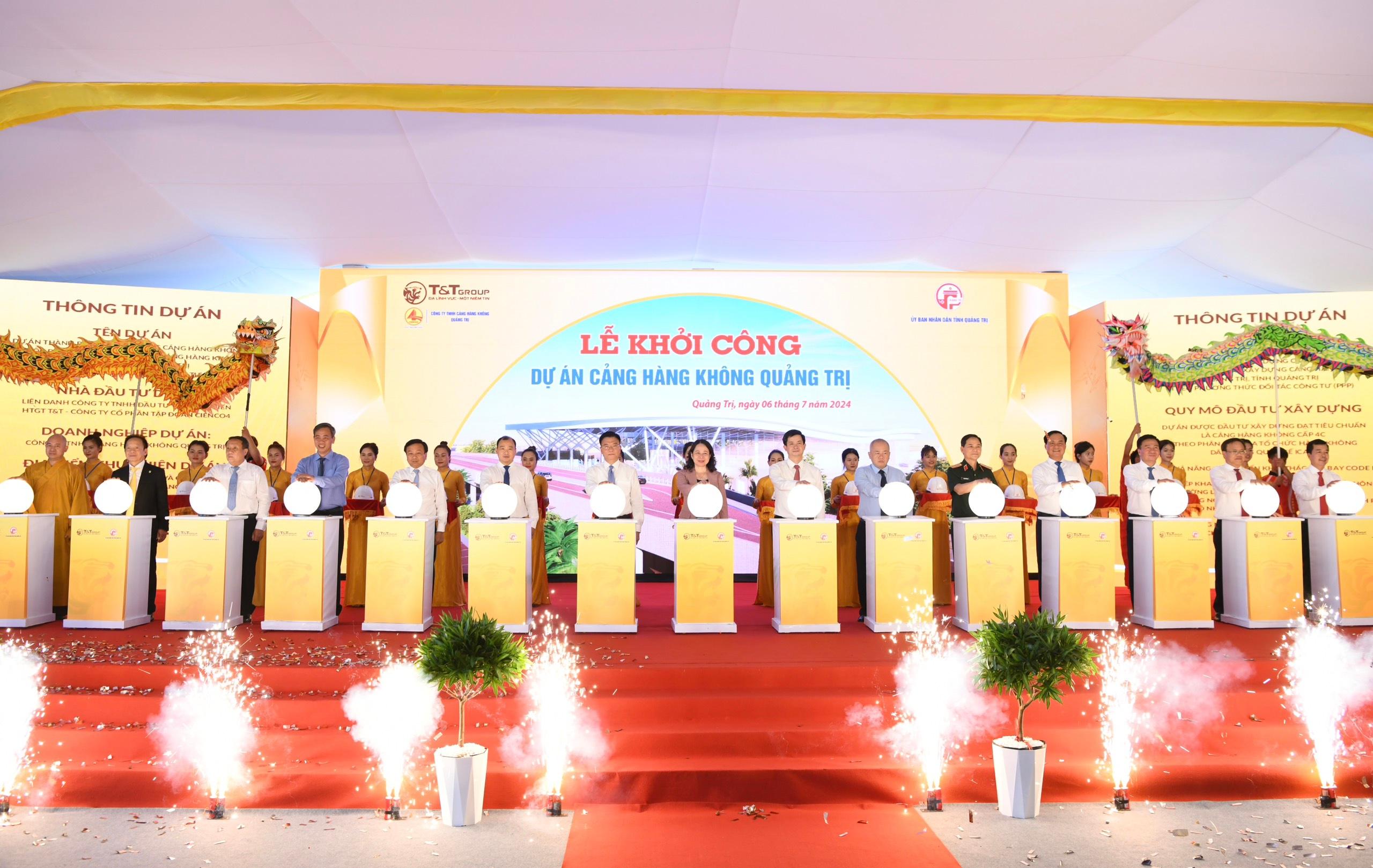 UBND tỉnh Quảng Trị phối hợp với liên danh nhà đầu tư T&T - CIENCO 4 tổ chức lễ khởi công dự án...