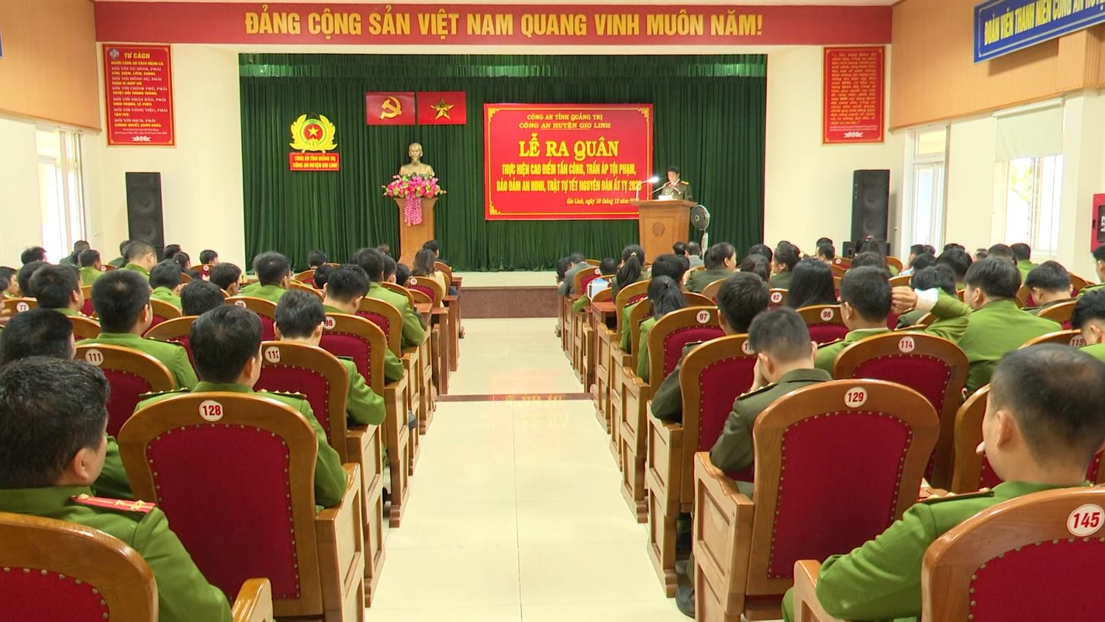 Công an huyện Gio Linh tổ chức phát động Đợt cao điểm ra quân tấn công, trấn áp tội phạm đảm bảo...