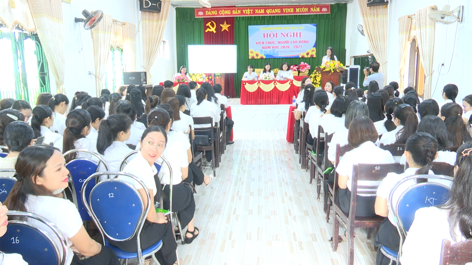 Trường Mầm non Họa My tổ chức Hội nghị cán bộ, viên chức, người lao động, triển khai nhiệm vụ năm...