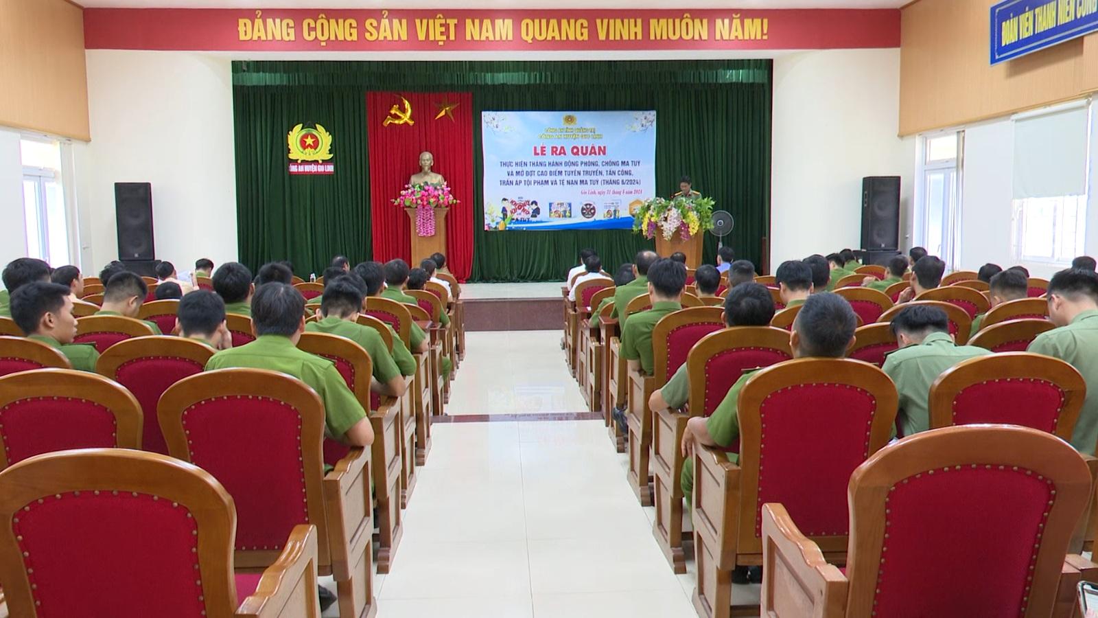 Công an huyện Gio Linh tổ chức phát động Lễ ra quân thực hiện Tháng hành động phòng chống ma túy...