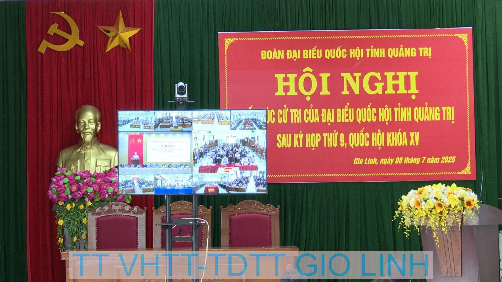 Xã Gio Linh tham dự hội nghị tiếp xúc cử tri sau kỳ họp thứ 9, quốc hội khoá XV