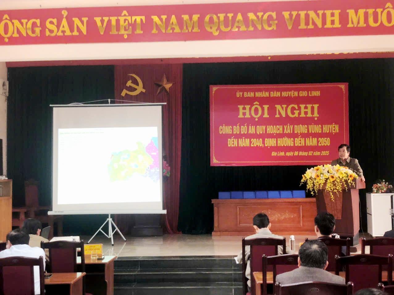 Hội nghị công bố đồ án quy hoạch xây dựng vùng huyện đến năm 2040, tầm nhìn 2050