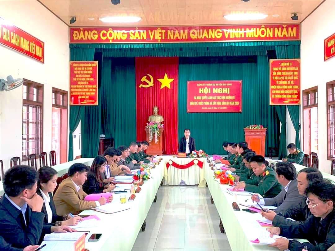Đảng ủy quân sự huyện Gio Linh ra Nghị quyết lãnh đạo thực hiện nhiệm vụ năm 2024