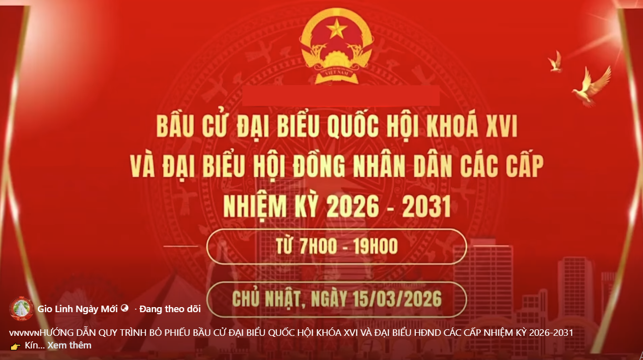 Hướng dẫn quy trình bỏ phiếu bầu cử đại biểu quốc hội khóa XVI và đại biểu HĐND các cấp nhiệm kỳ...