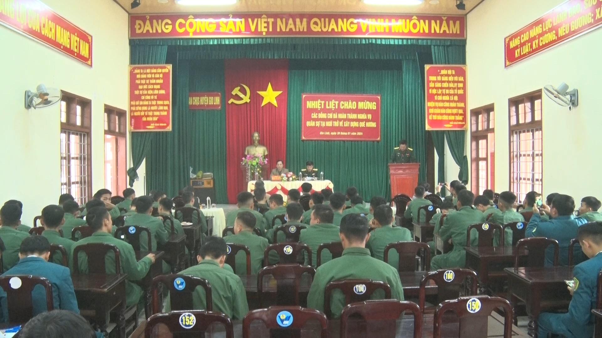 Huyện Gio Linh tổ chức đón quân nhân hoàn thành nghĩa vụ quân sự năm 2024