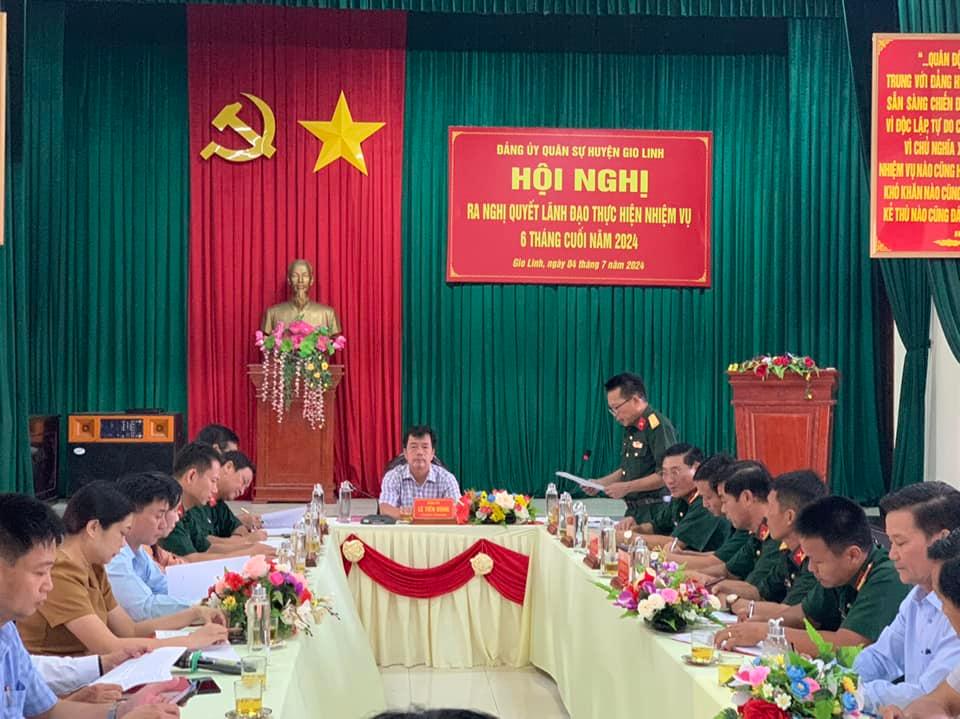 Đảng ủy quân sự huyện Gio Linh ra nghị quyết lãnh đạo thực hiện nhiệm vụ 06 tháng cuối năm 2024
